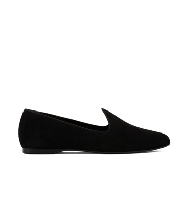 The Heron Black Suede Flats | Birdies