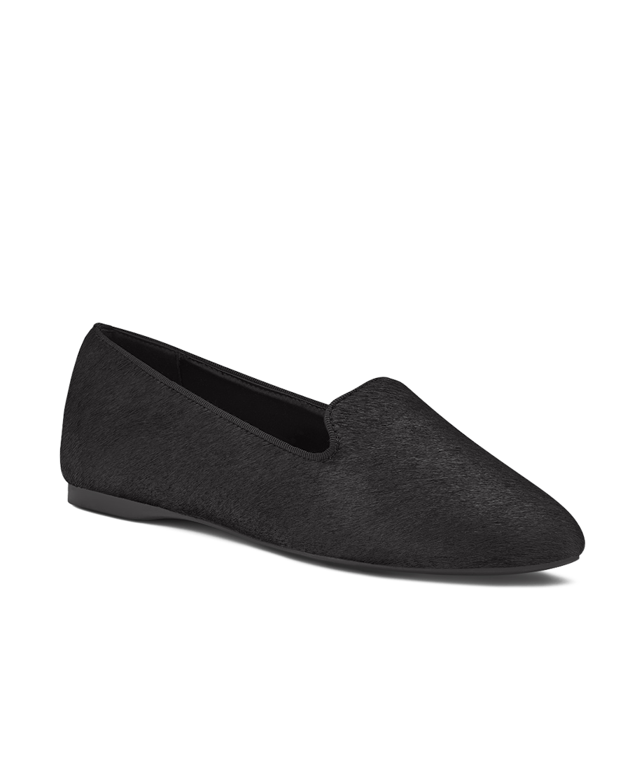 The Blackbird, Black Calf Hair Women's Loafer