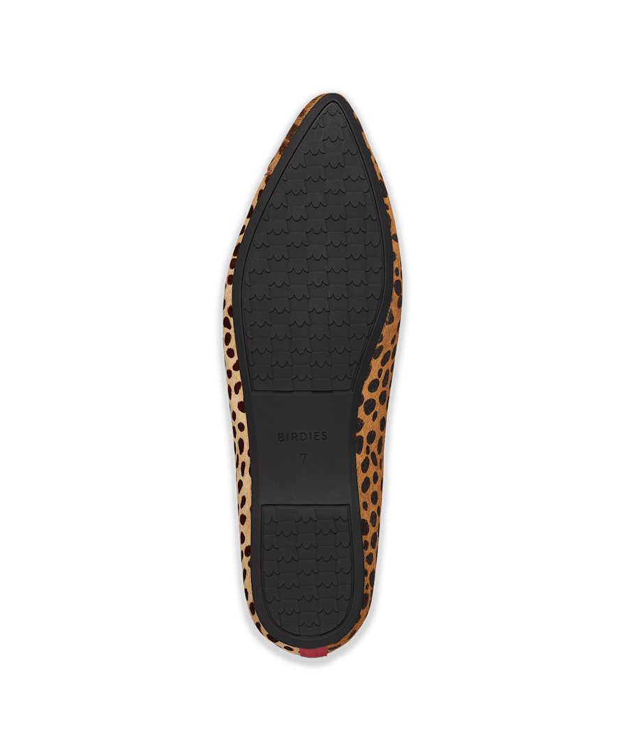 The Goldfinch | Mini Cheetah Tipped Calf Hair | Women's Flats