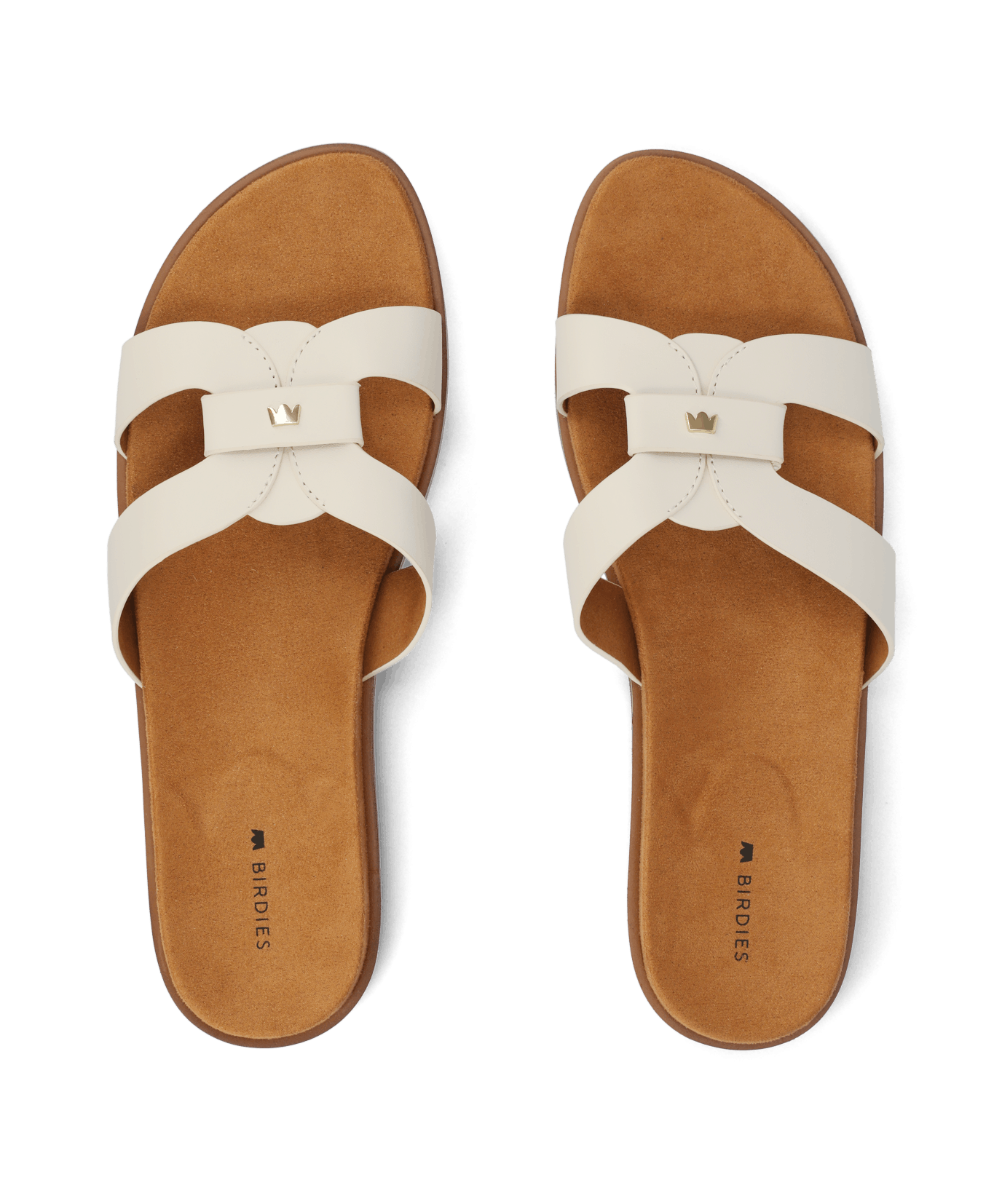 ★送料・関税込★Off-White★LOGO PRINT LEATHER SLIDER SANDAL Allie Logo Detail Flat Slider Sandal In Beige Woven And