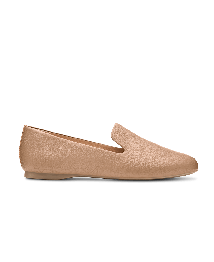 The Starling Tan Leather Flats | Birdies