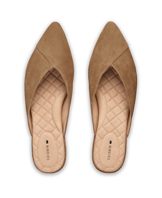 The Swan Brown Suede Women s Slide Birdies