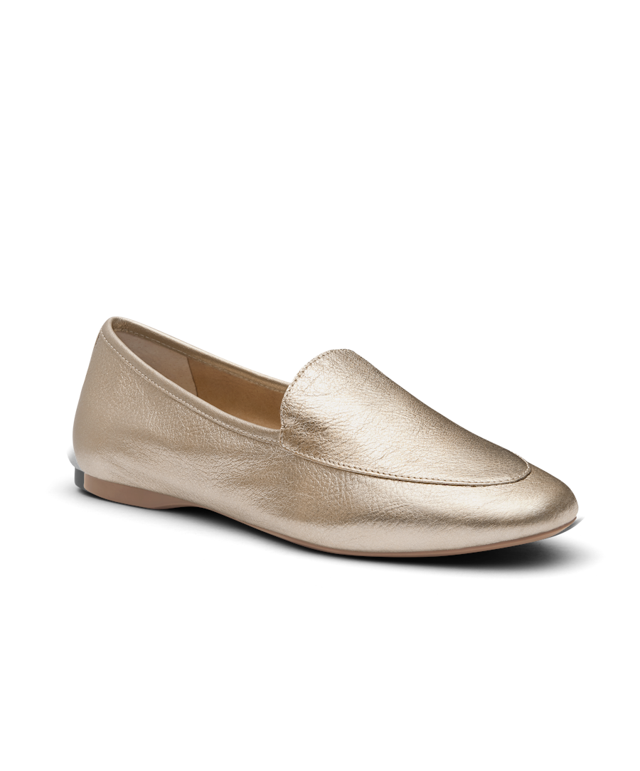 The Vesper | Gold Leather | Women's Loafer | Birdies