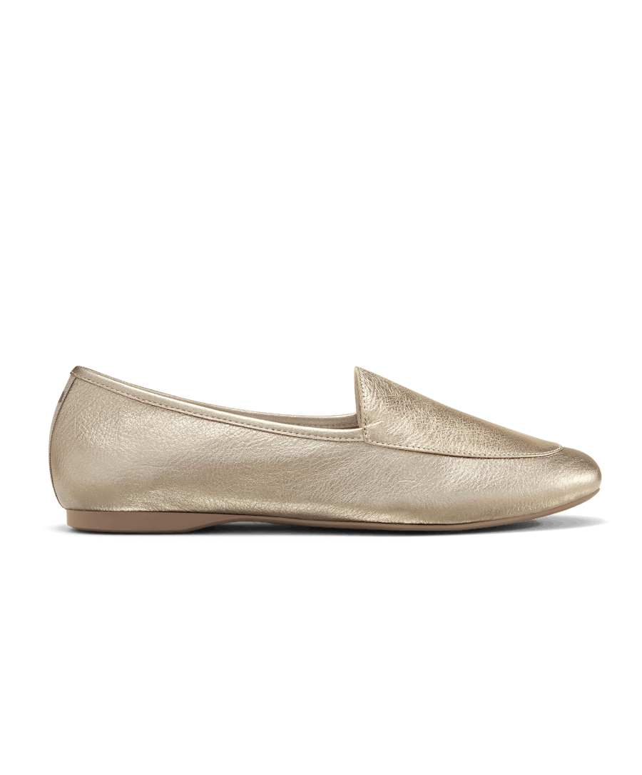 The Vesper | Gold Leather | Women's Loafer | Birdies