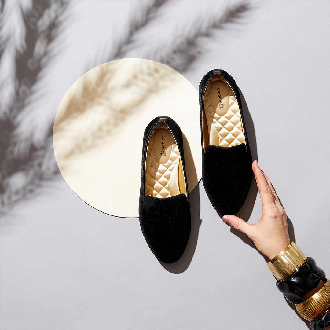 Birdies velvet loafers Clearance